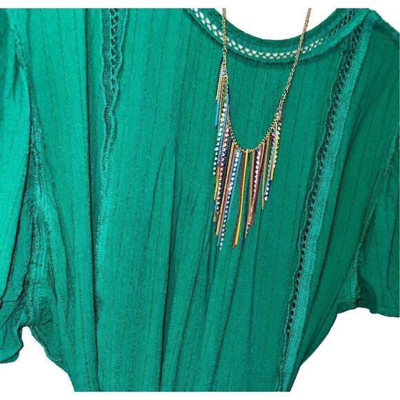 Vintage Multi Colored Chain Fringe and CZ Boho Necklace… Rare! - Picture 9 of 11